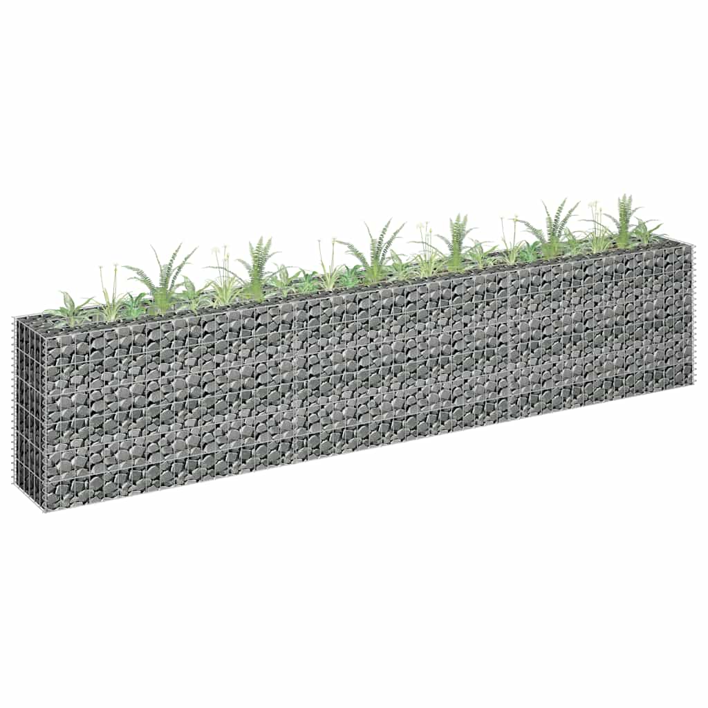 Gabionen-Hochbeet Verzinkter Stahl 180×30×90 Cm