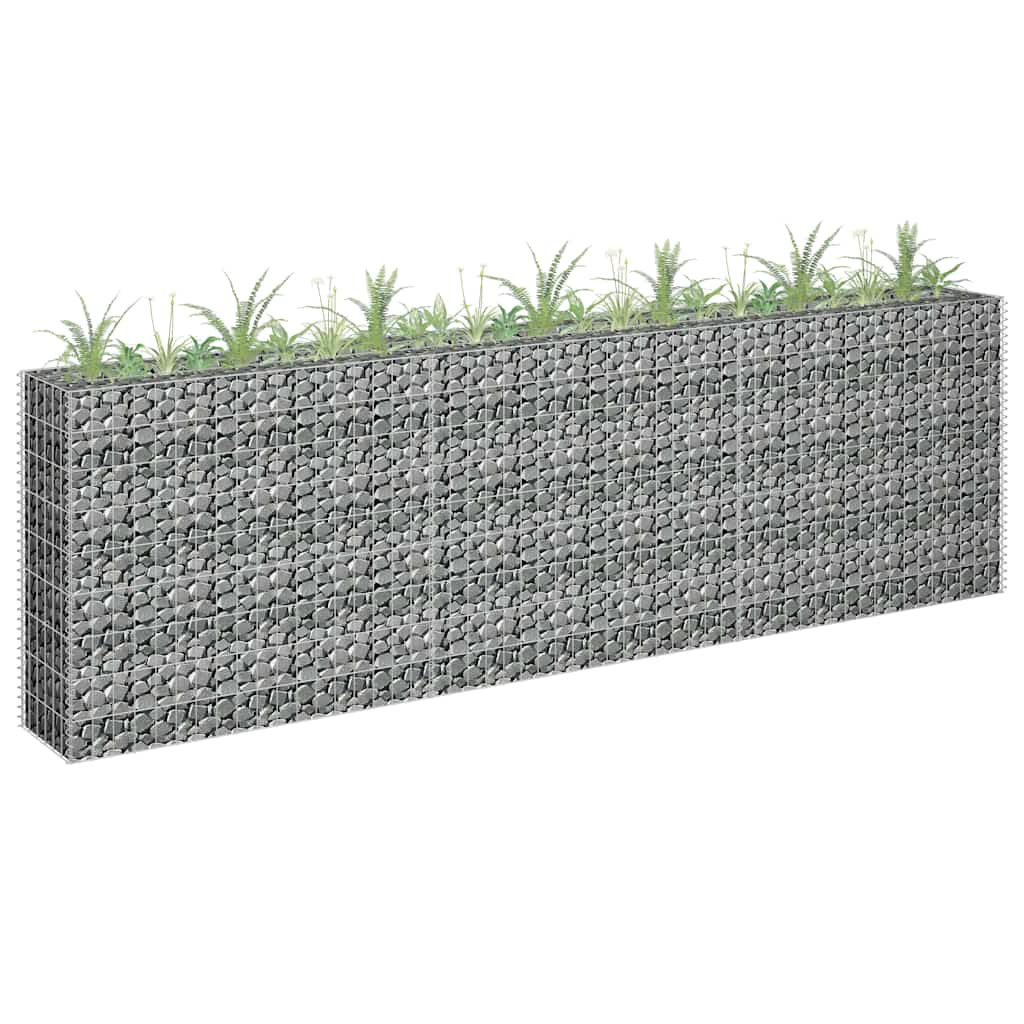 Gabionen-Hochbeet Verzinkter Stahl 180×30×90 Cm