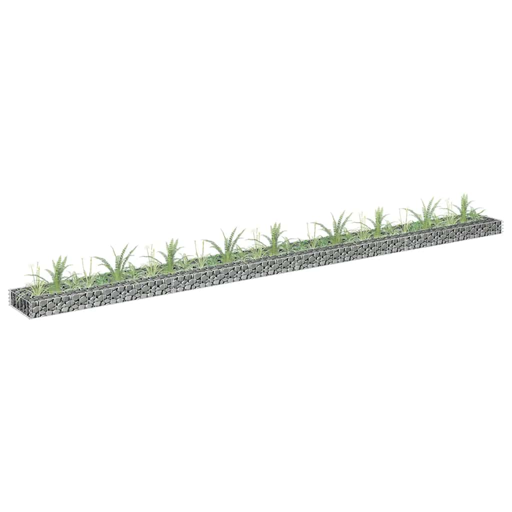 Gabionen-Hochbeet Verzinkter Stahl 180×30×90 Cm