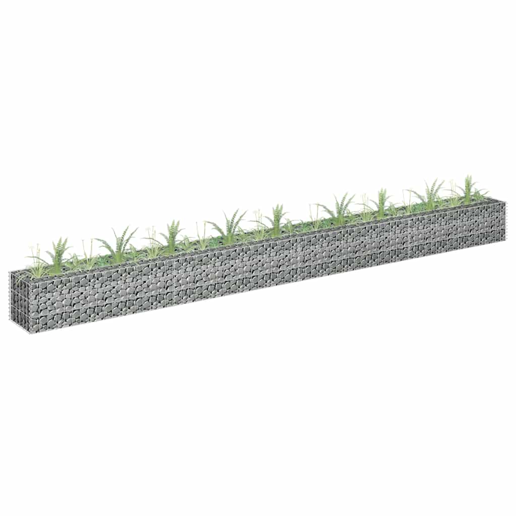 Gabionen-Hochbeet Verzinkter Stahl 180×30×90 Cm