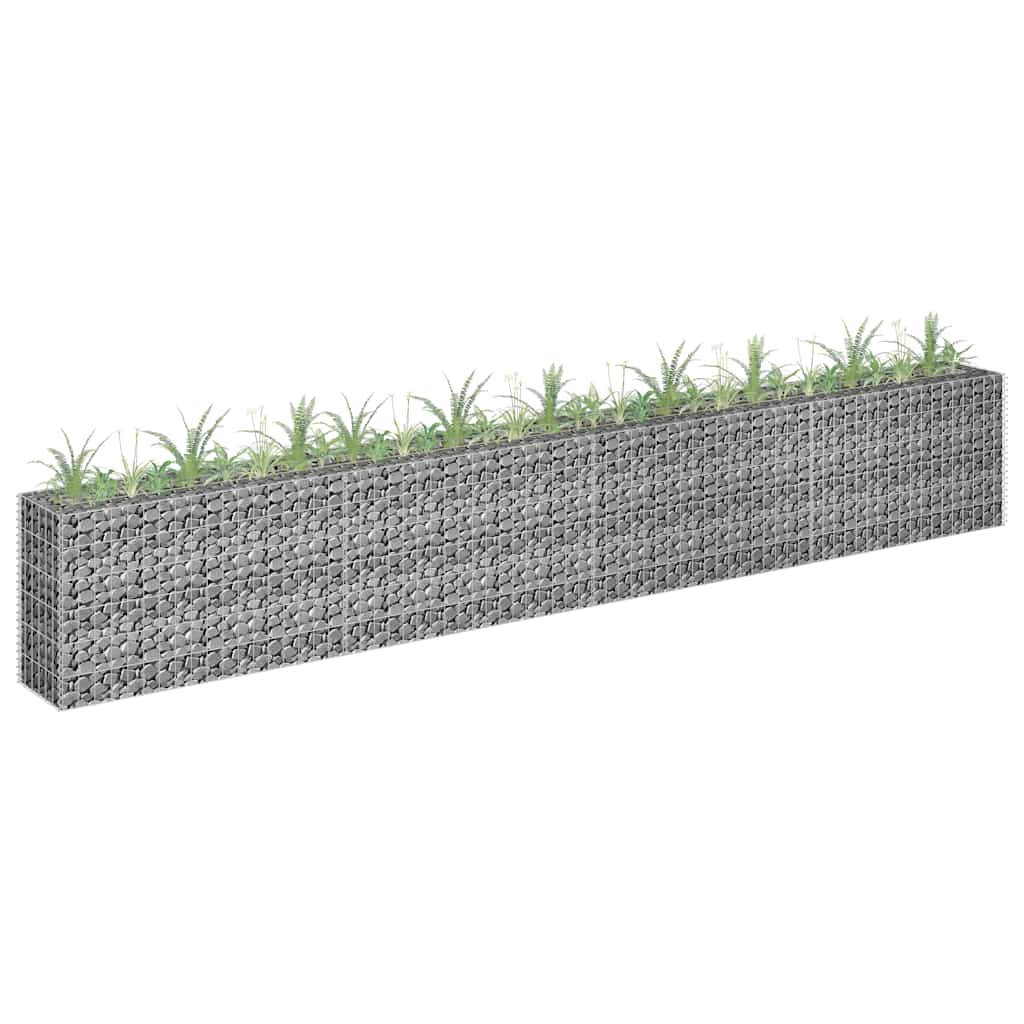 Gabionen-Hochbeet Verzinkter Stahl 180×30×90 Cm