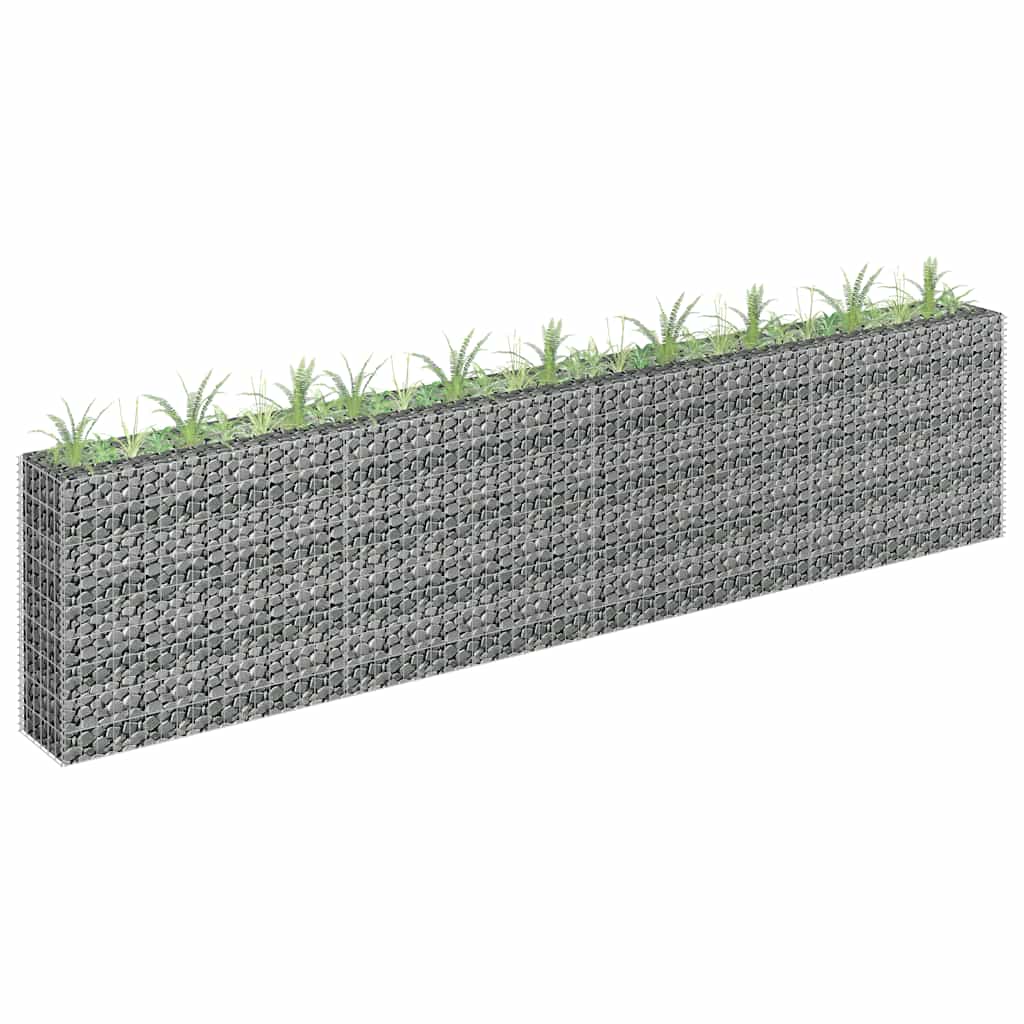Gabionen-Hochbeet Verzinkter Stahl 180×30×90 Cm
