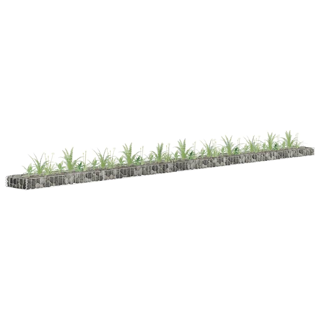 Gabionen-Hochbeet Verzinkter Stahl 180×30×90 Cm