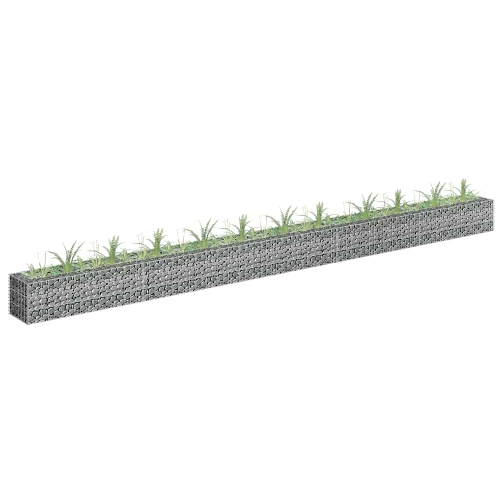 Gabionen-Hochbeet Verzinkter Stahl 180×30×90 Cm