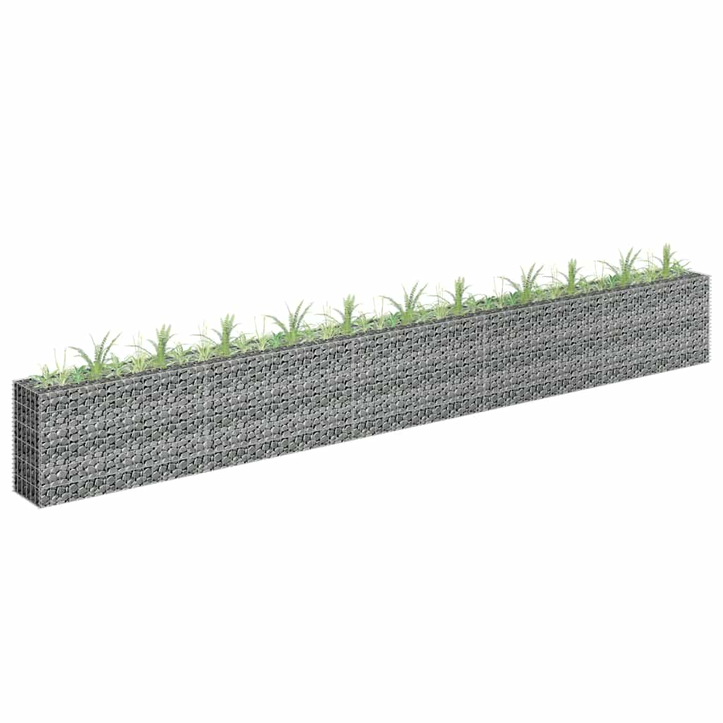 Gabionen-Hochbeet Verzinkter Stahl 180×30×90 Cm