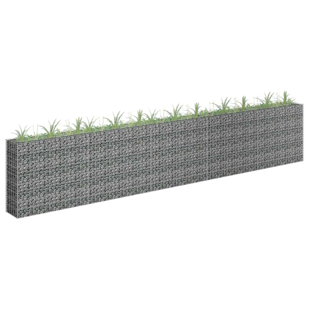 Gabionen-Hochbeet Verzinkter Stahl 180×30×90 Cm
