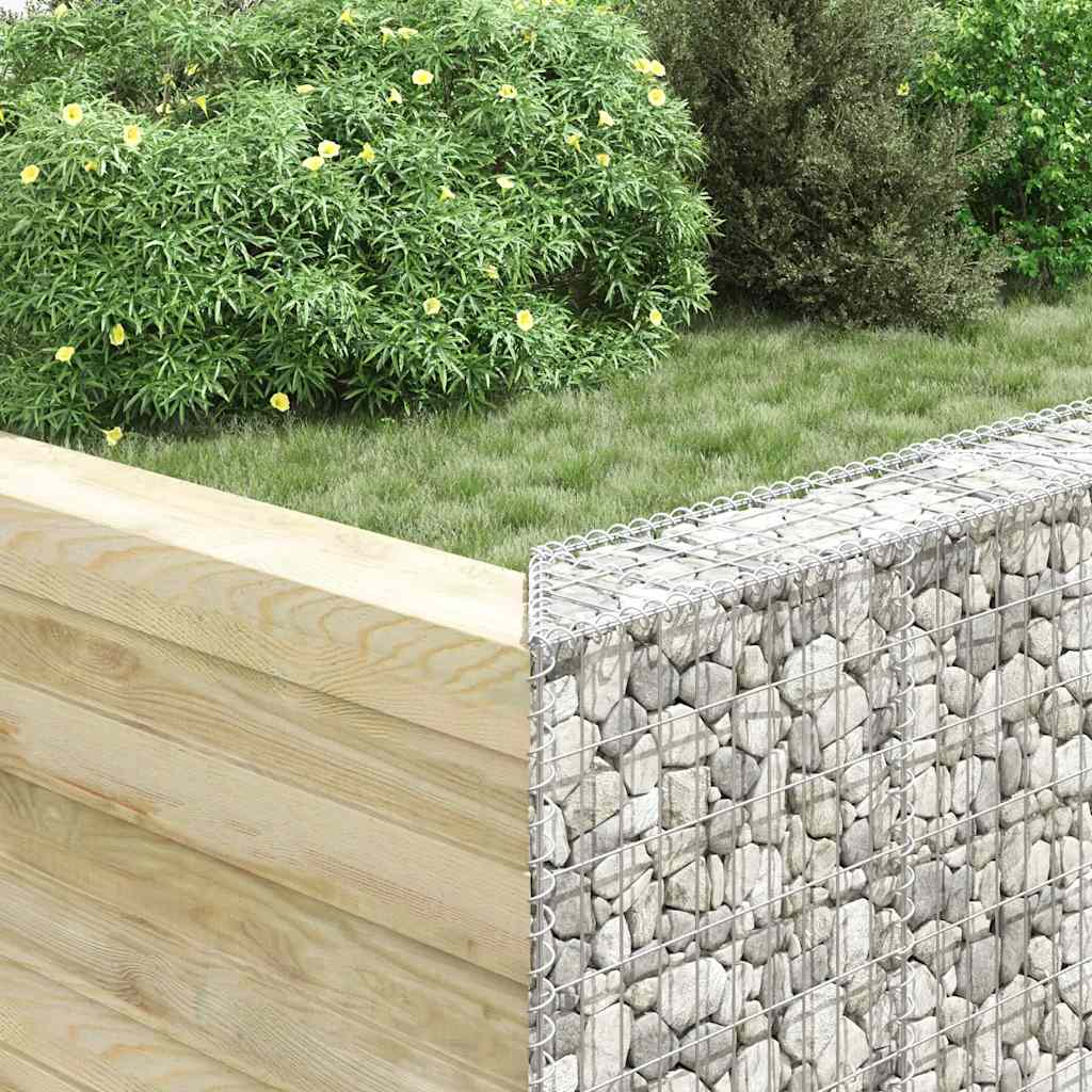 Gabionen-Hochbeet Trapezform Verzinkter Stahl