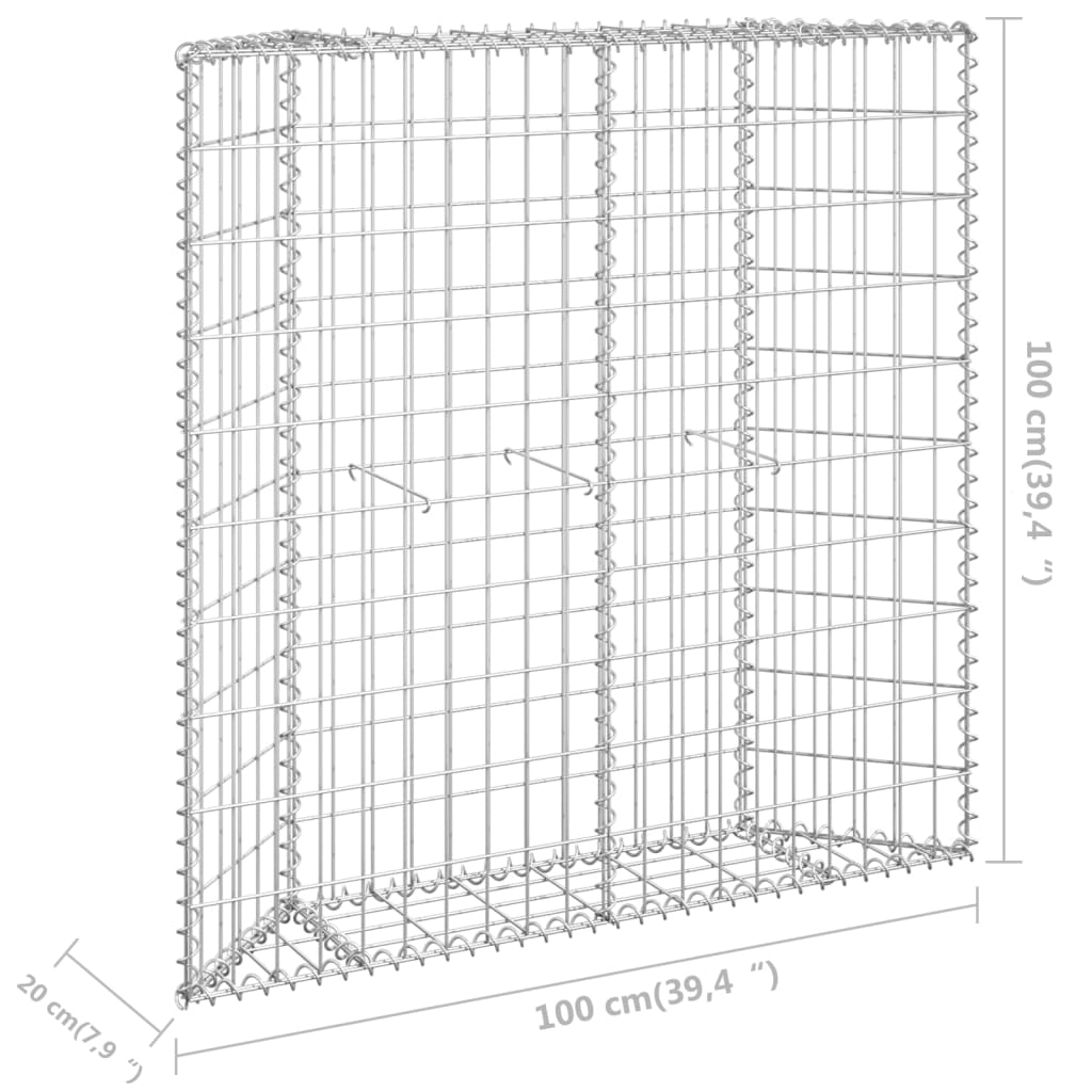 Gabionen-Hochbeet Trapezform Verzinkter Stahl