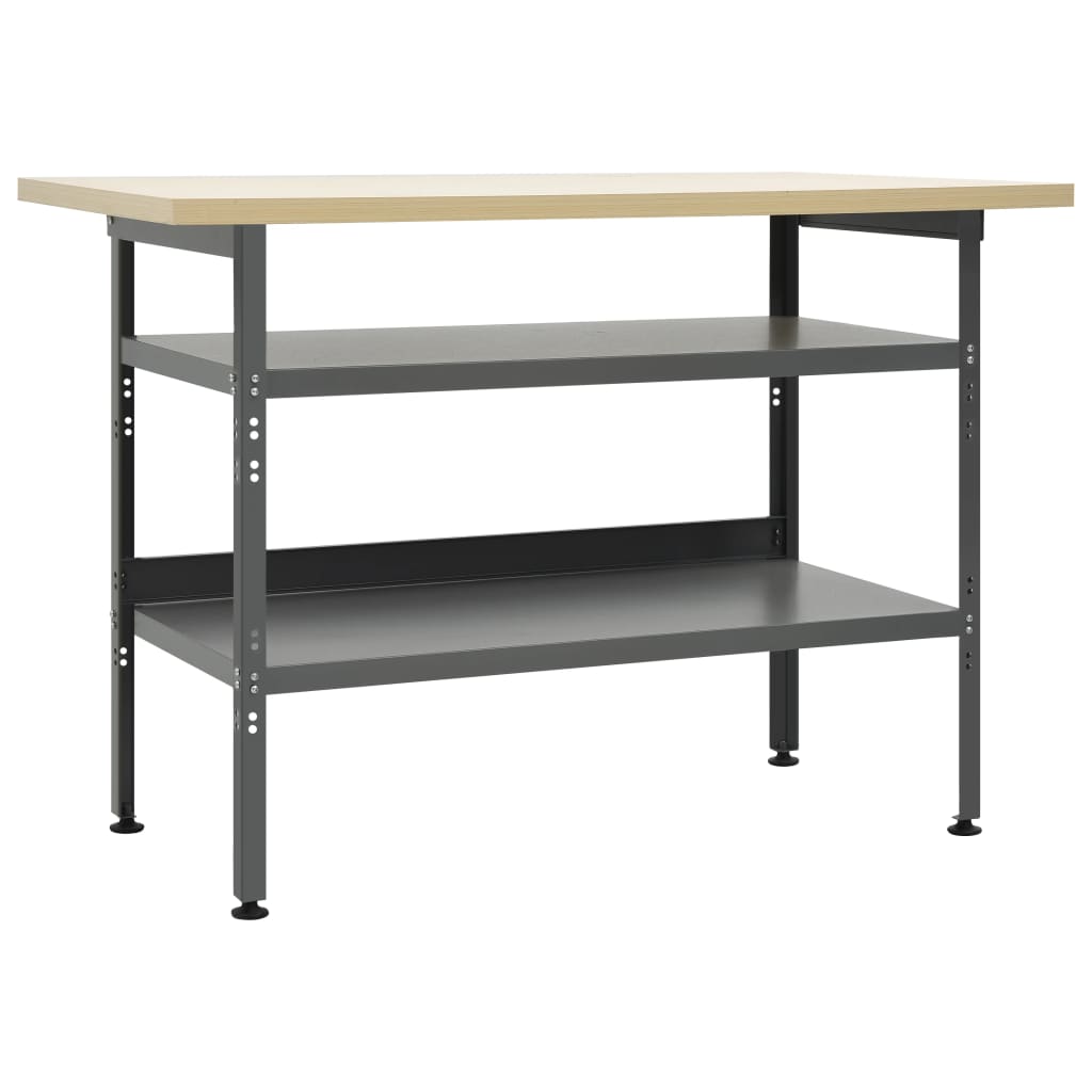 Werkbank Grau 120×60×85 Cm Stahl