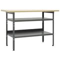 Werkbank Grau 120×60×85 Cm Stahl