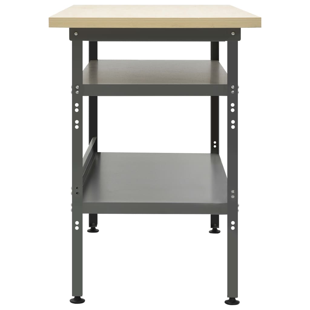 Werkbank Grau 120×60×85 Cm Stahl