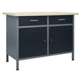 Werkbank Schwarz 120X60X85 Cm Stahl