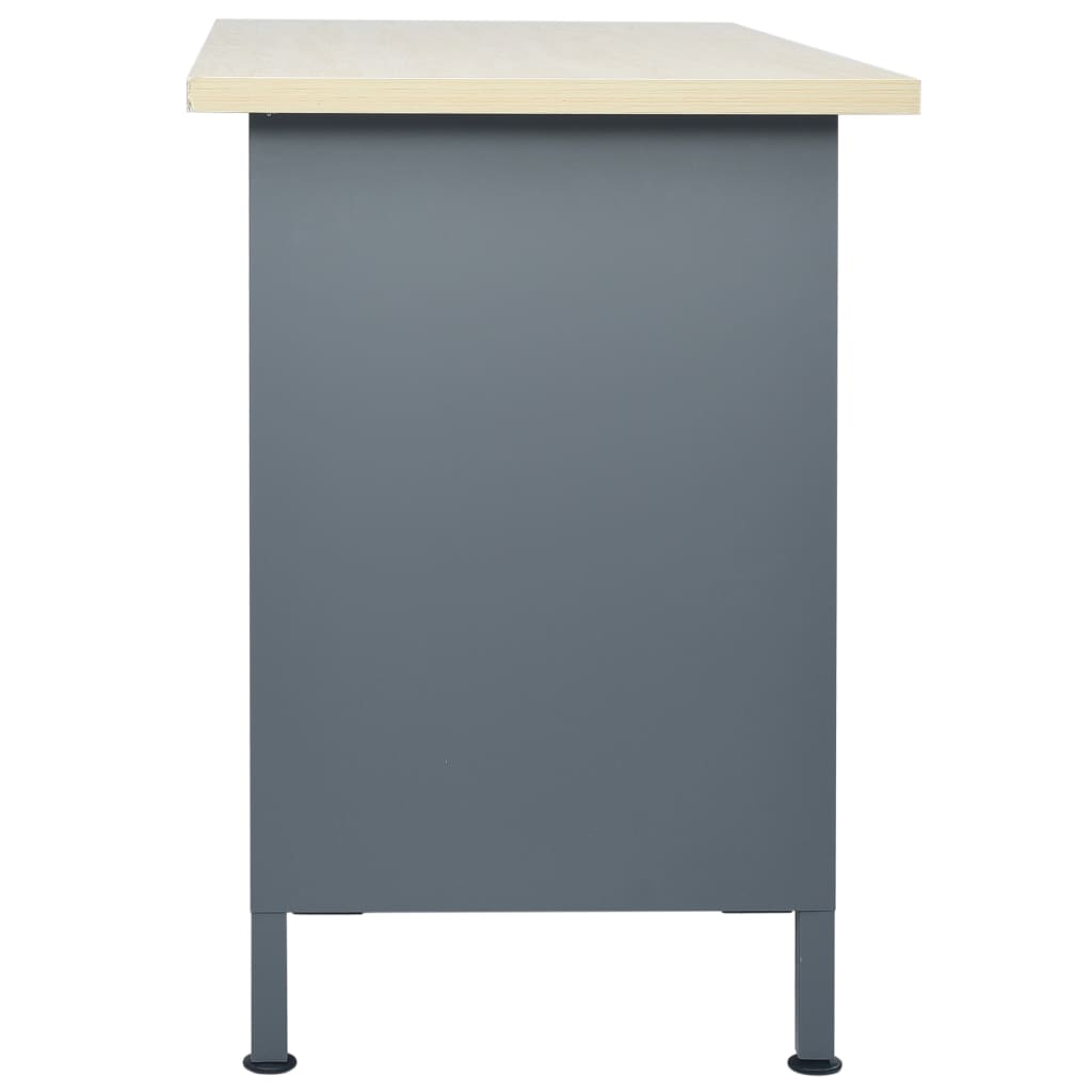 Werkbank Schwarz 120X60X85 Cm Stahl