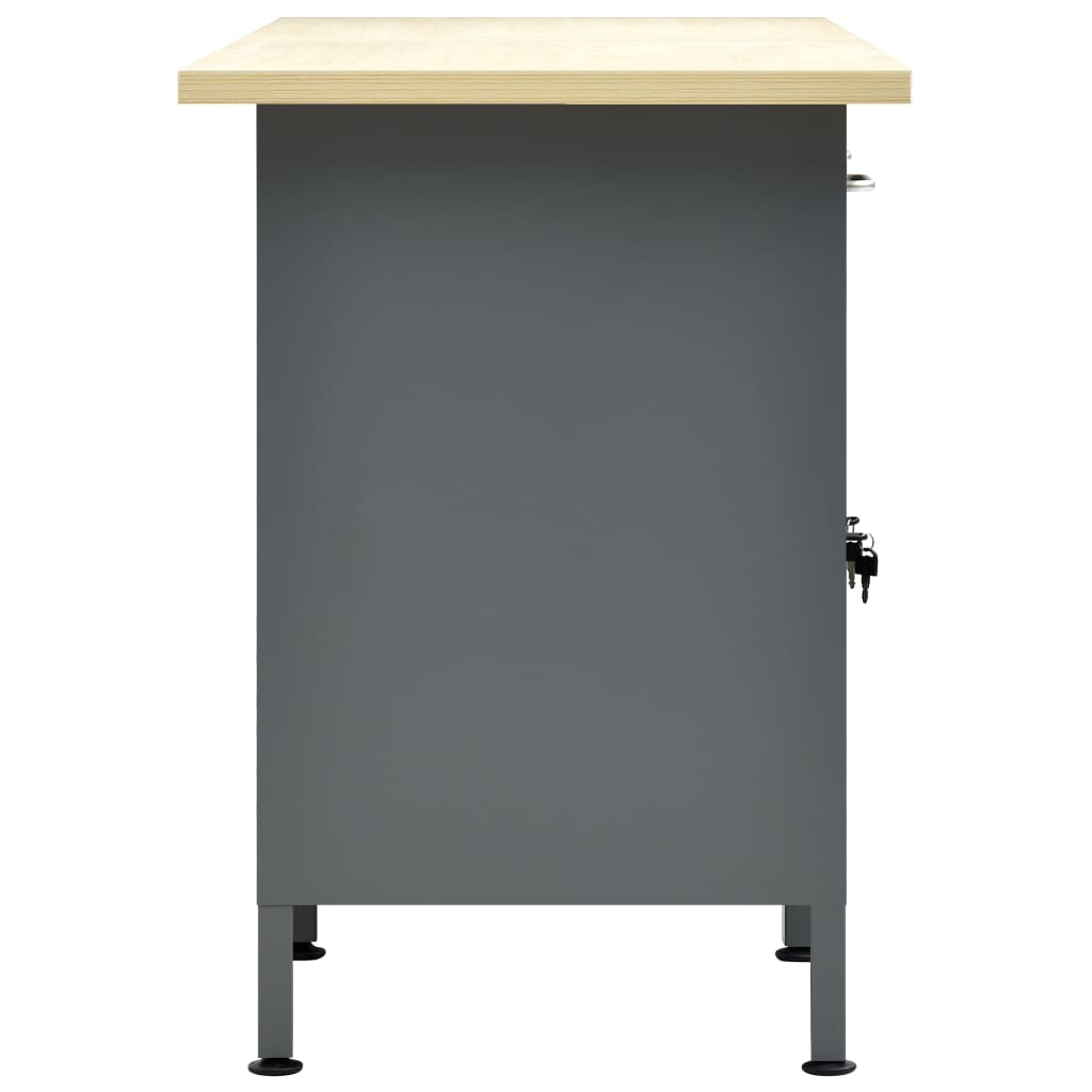 Arbeitstisch Schwarz 160 X 60 X 85 Cm Stahl