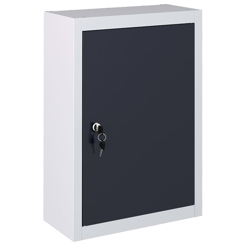 Wand-Werkzeugschrank Industriedesign Metall Grau Und Schwarz
