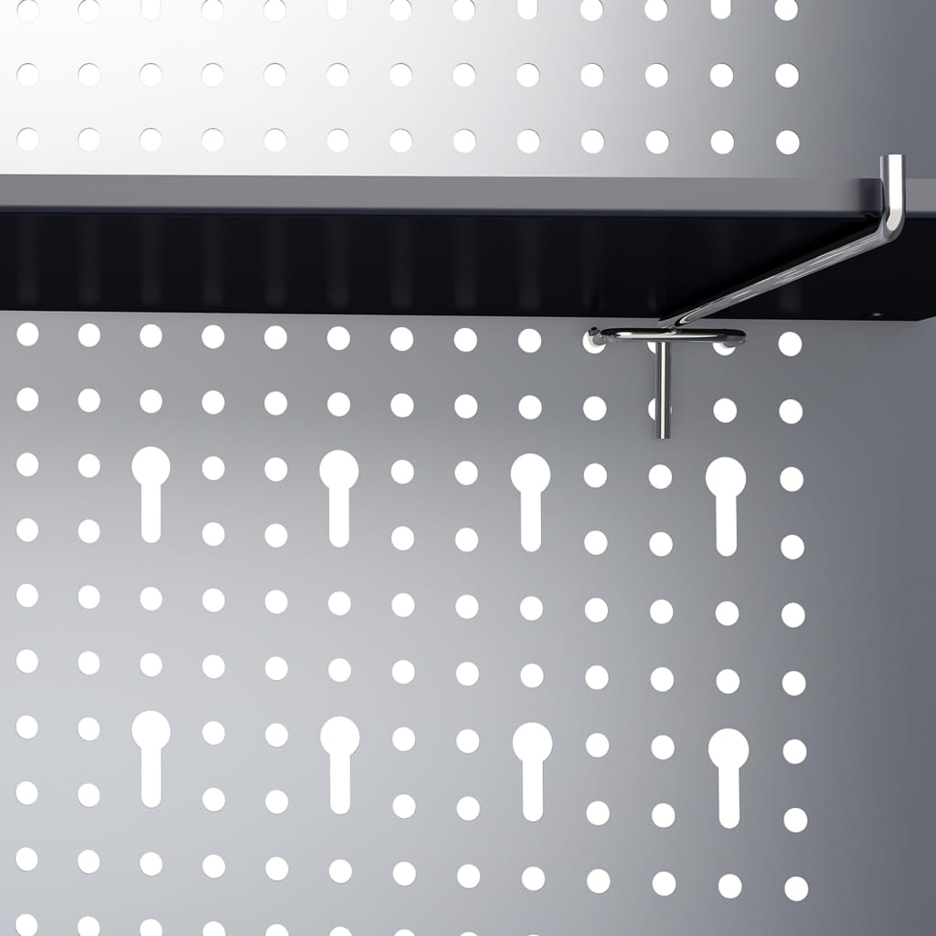 Wand-Werkzeugschrank Industriedesign Metall Grau Und Schwarz