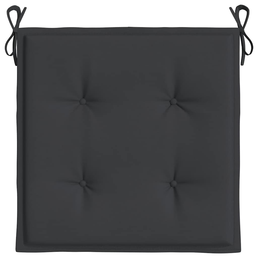 Gartenstuhl-Kissen 4 Stk. 40X40X3 Cm Oxford-Gewebe Schwarz