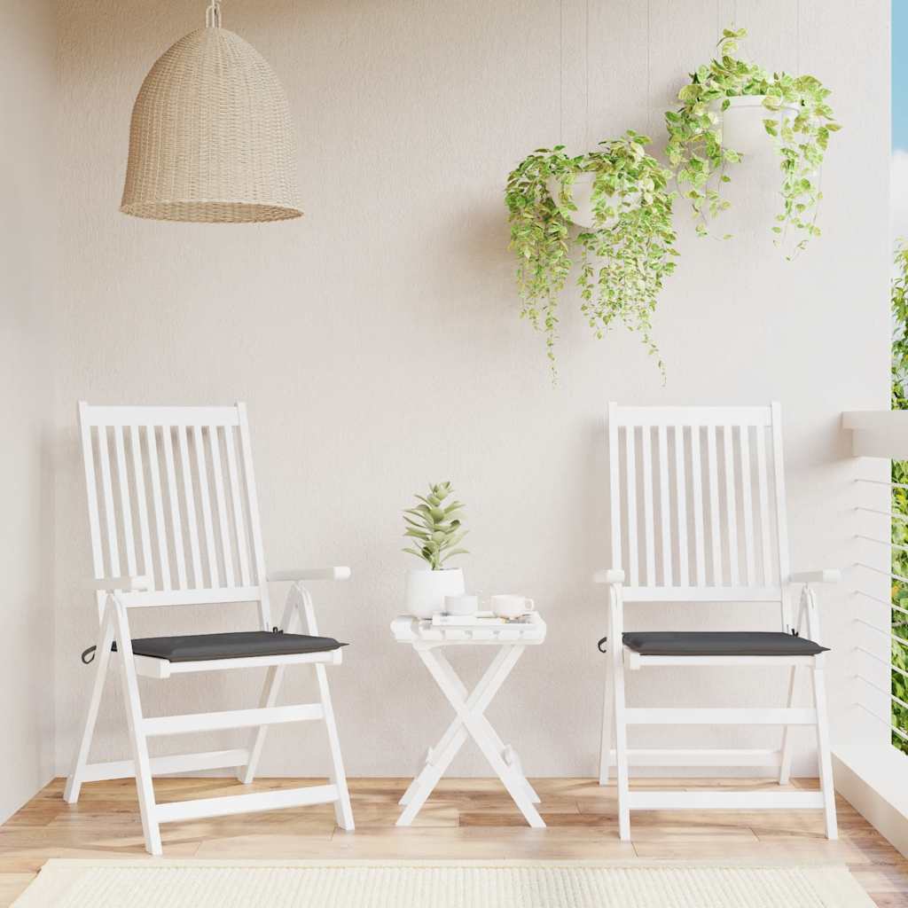 Gartenstuhl-Kissen 6 Stk. 40X40X3 Cm Oxford-Gewebe Anthrazit