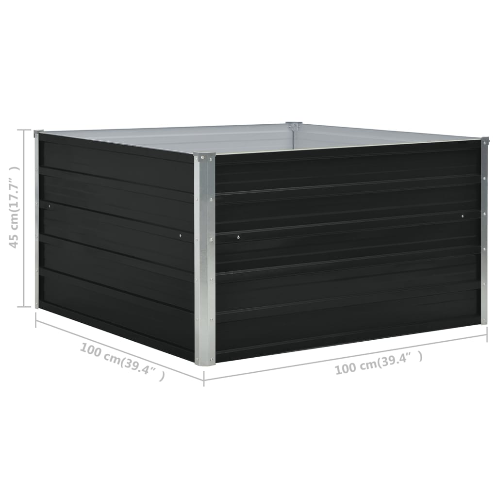 Hochbeet 100×100×45 Cm Verzinkter Stahl