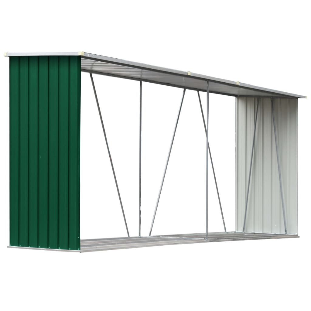 Brennholzlager Verzinkter Stahl 330X84X152 Cm
