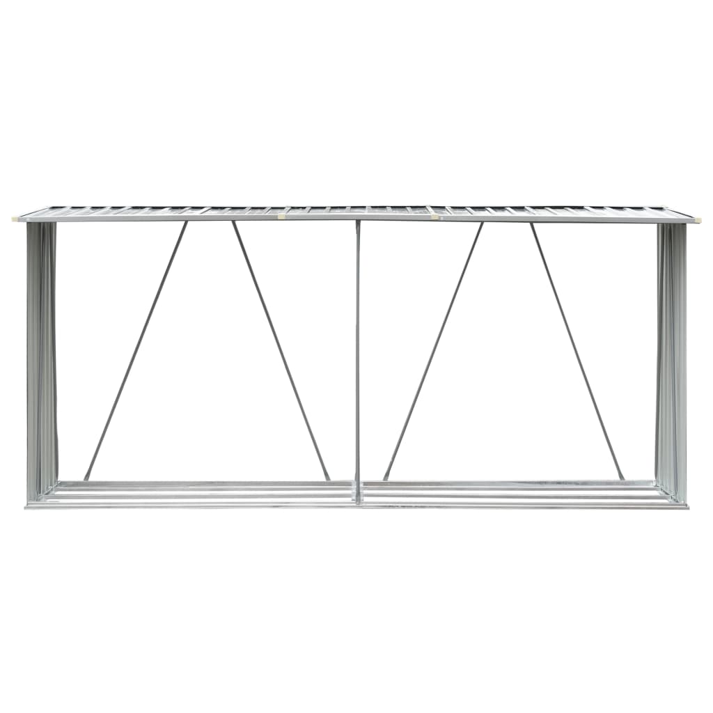 Brennholzlager Verzinkter Stahl 330X84X152 Cm