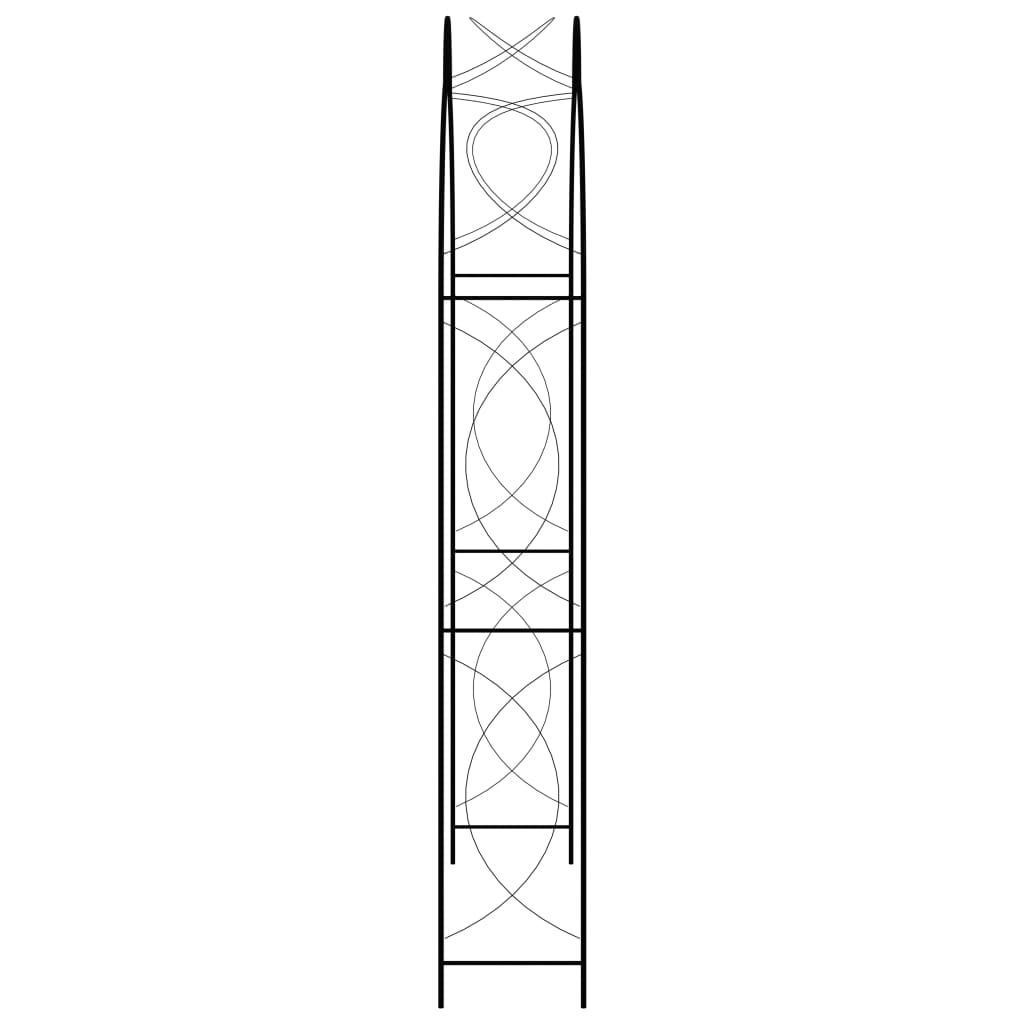 Rosenbogen Schwarz 150 X 34 X 240 Cm Eisen