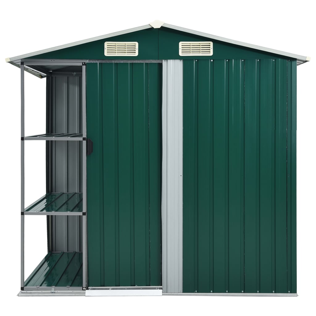 Gartenhaus Mit Regal 205X130X183 Cm Eisen