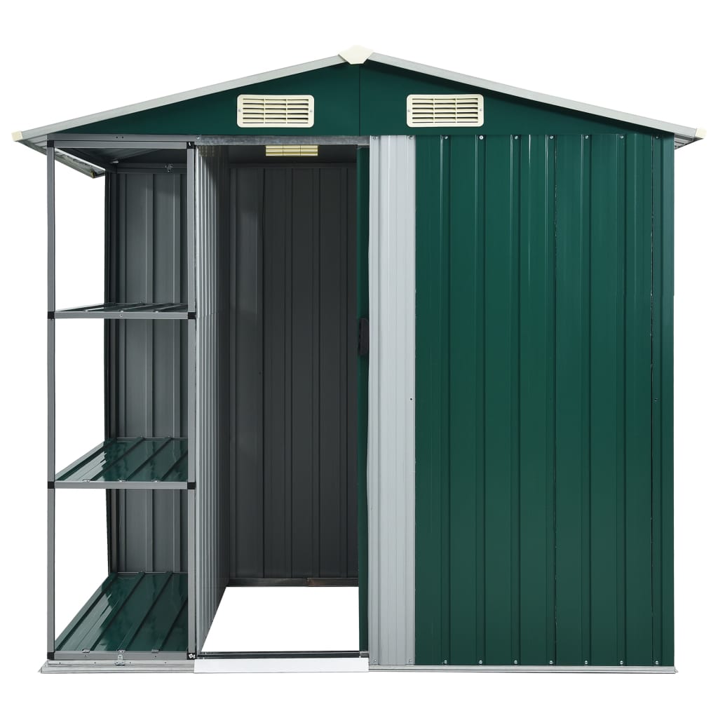 Gartenhaus Mit Regal 205X130X183 Cm Eisen