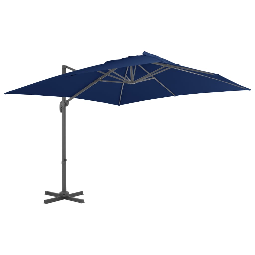 Ampelschirm Mit Aluminium-Mast 3X3 Cm Azurblau