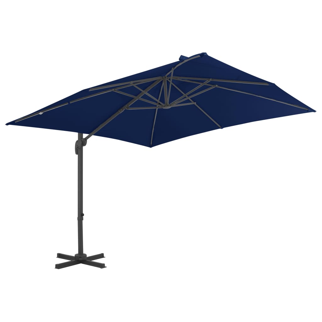 Ampelschirm Mit Aluminium-Mast 3X3 Cm Azurblau