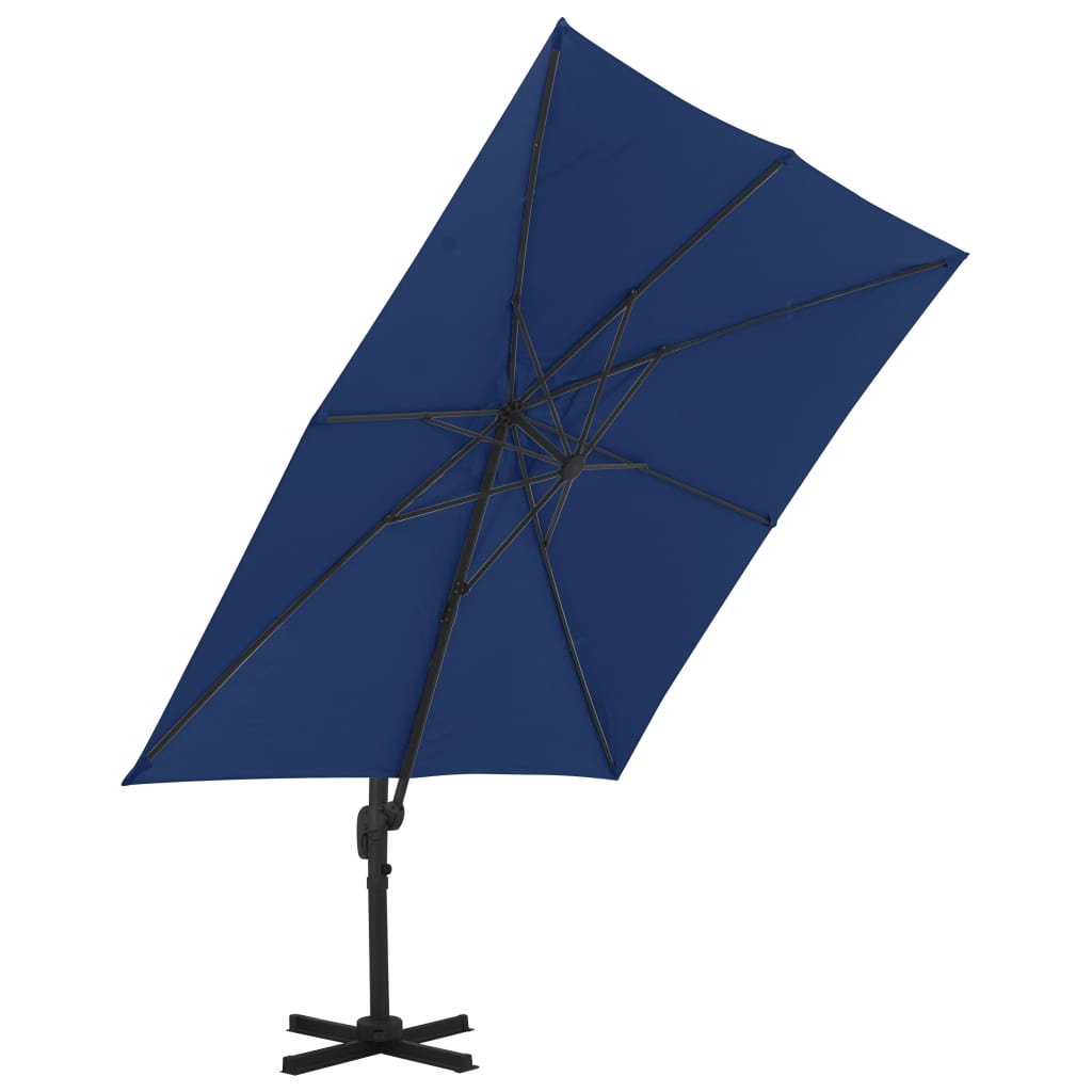 Ampelschirm Mit Aluminium-Mast 3X3 Cm Azurblau