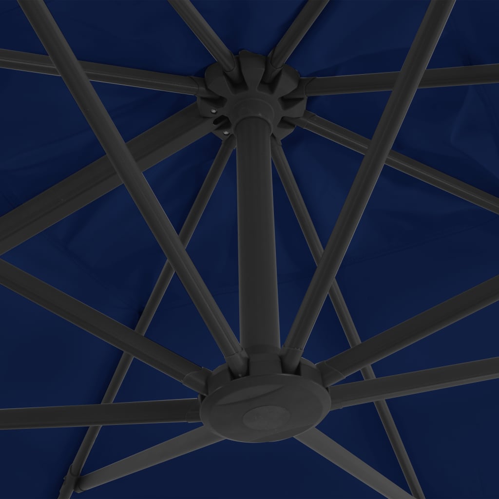 Ampelschirm Mit Aluminium-Mast 3X3 Cm Azurblau