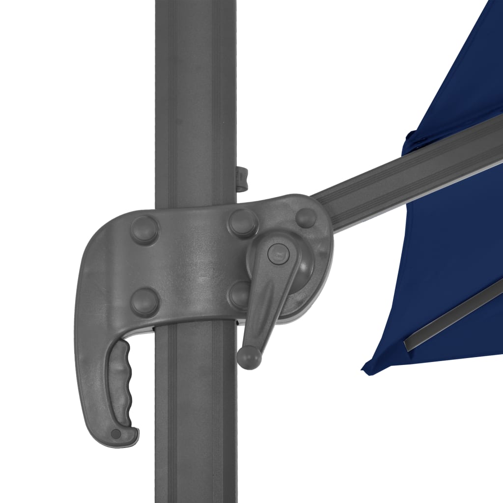 Ampelschirm Mit Aluminium-Mast 3X3 Cm Azurblau