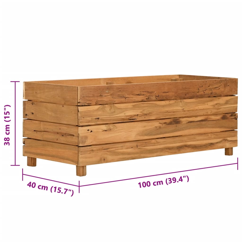 Hochbeet Teak Altholz Und Stahl