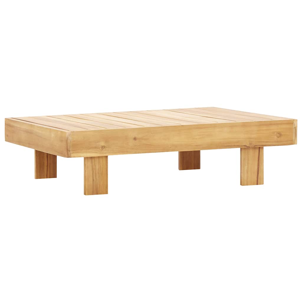 2-Tlg. Garten-Lounge-Set Mit Weißen Kissen Akazienholz