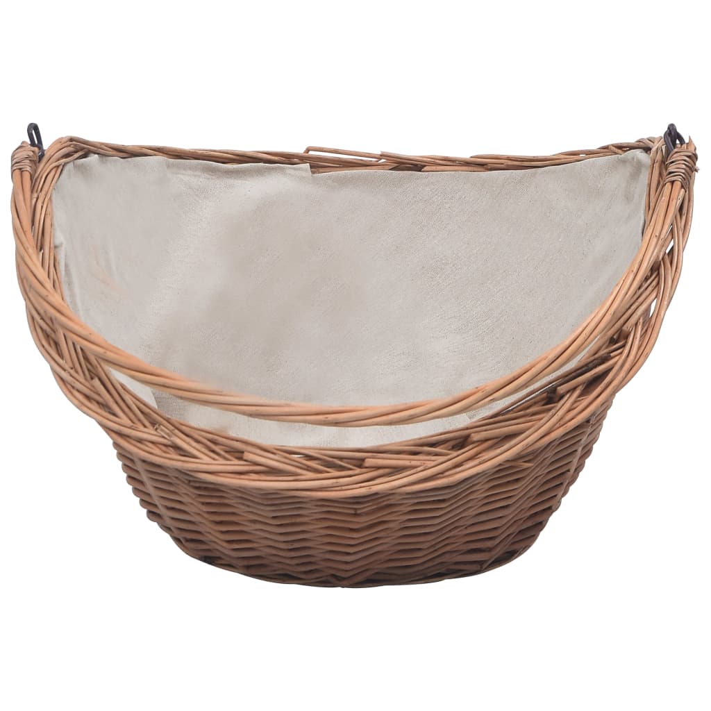 Holzkorb Mit Tragegriff 60 X 44 X 55 Cm Natur Weide