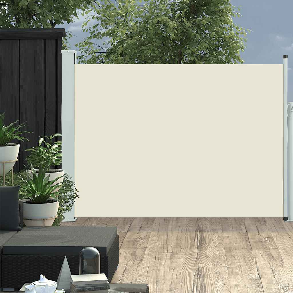 Ausziehbare Seitenmarkise 120×500 Cm Creme