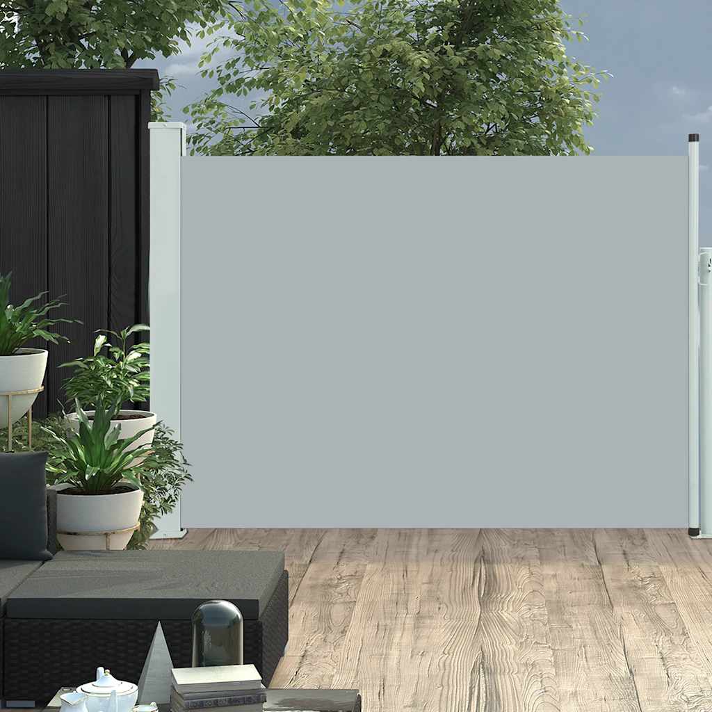 Seitenmarkise Ausziehbar 600X160 Cm Grau