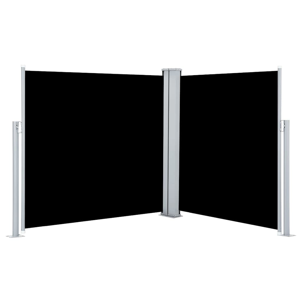 Ausziehbare Seitenmarkise Schwarz 100 X 600 Cm