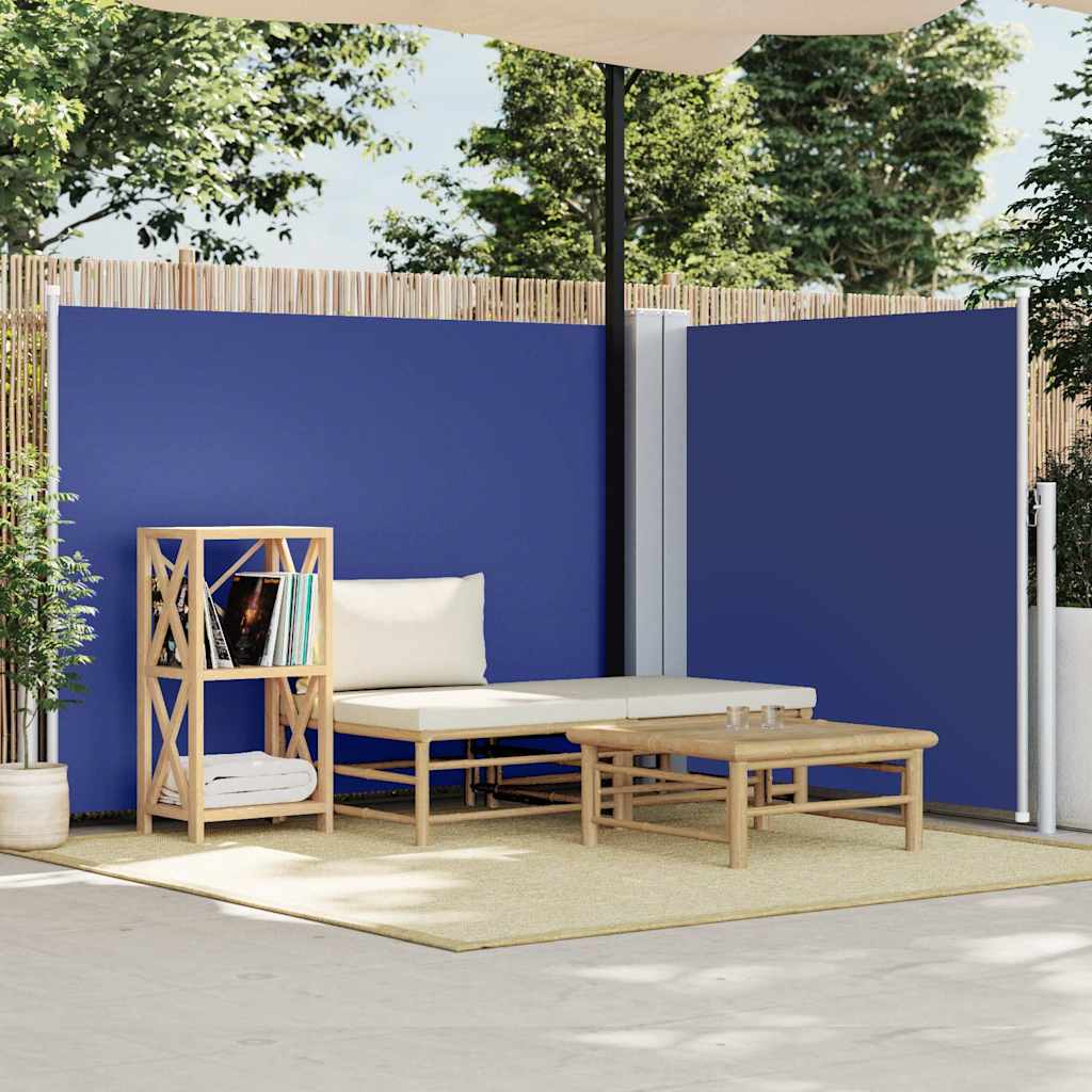Ausziehbare Seitenmarkise Blau