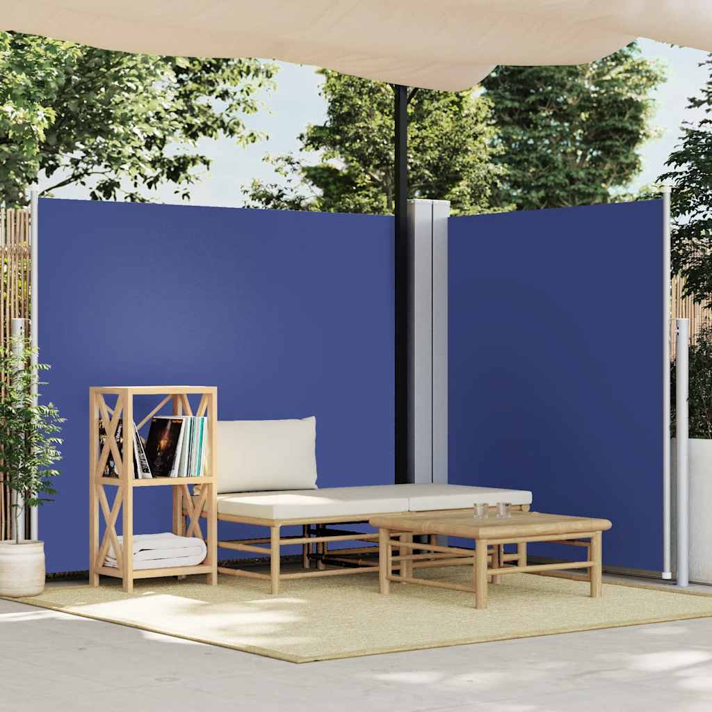 Ausziehbare Seitenmarkise Blau