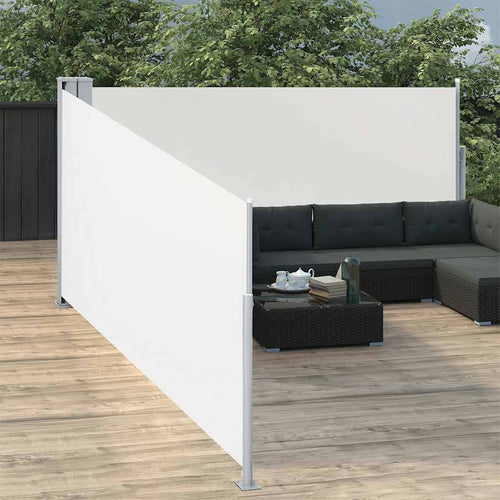 Ausziehbare Seitenmarkise Creme 100 X 1000 Cm Rot