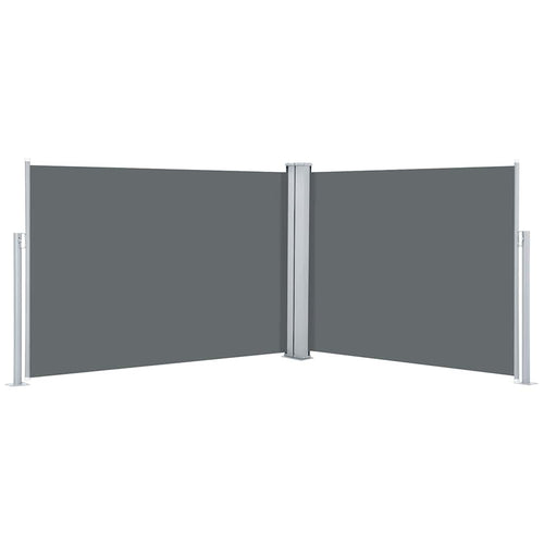 Ausziehbare Seitenmarkise Anthrazit 100 X 1000 Cm Rot
