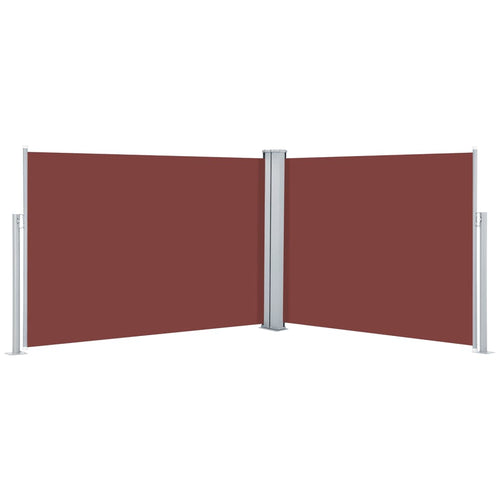 Ausziehbare Seitenmarkise Braun 100 X 1000 Cm Rot