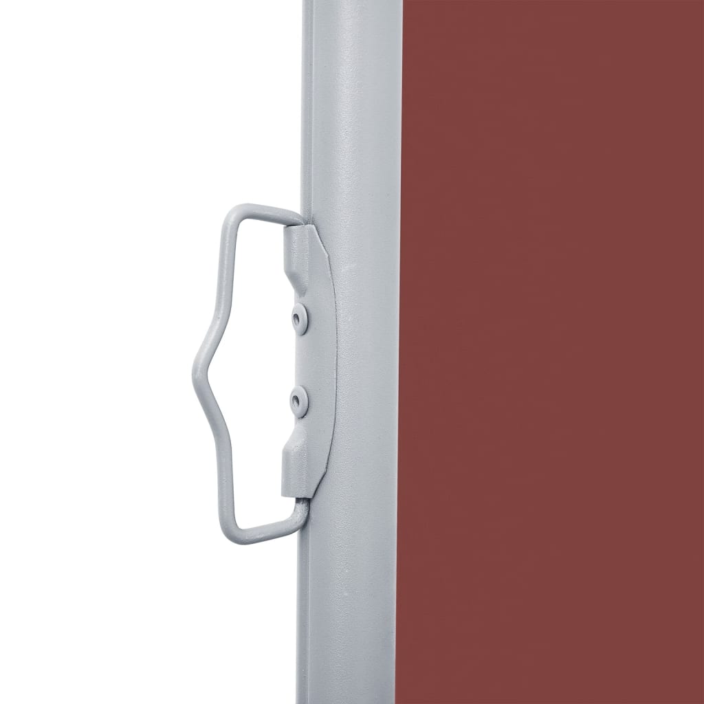 Ausziehbare Seitenmarkise Braun 100 X 1000 Cm Rot