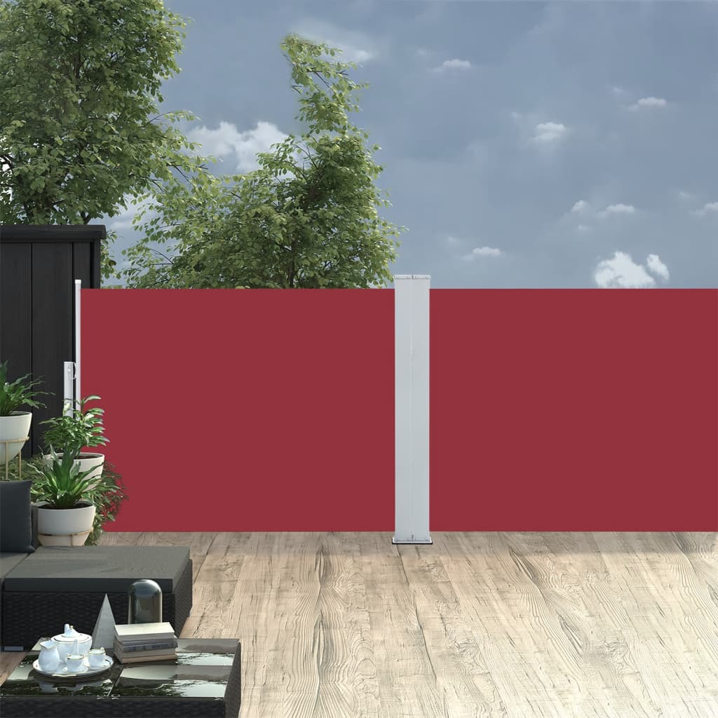 Ausziehbare Seitenmarkise Rot 100 X 1000 Cm Rot