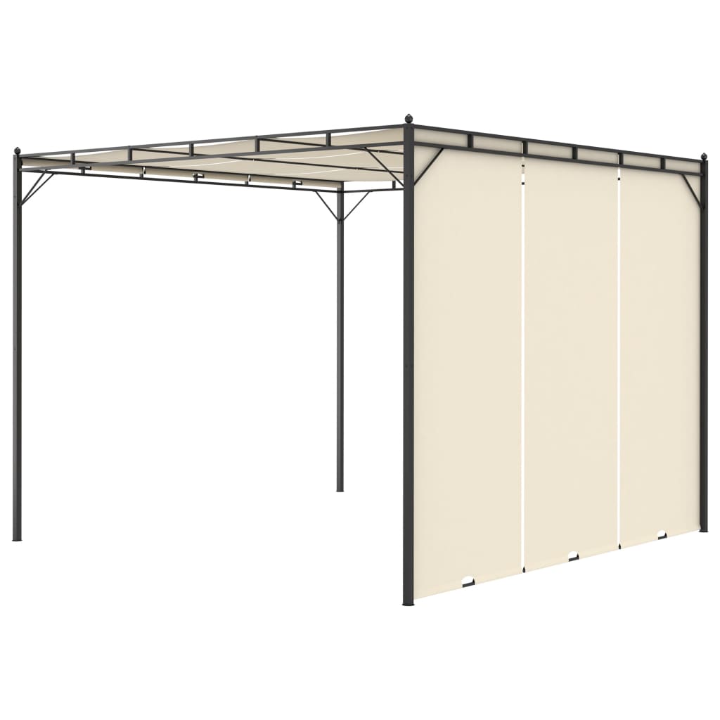 Gartenpavillon Mit Seitenvorhang 3X3X2,25 M