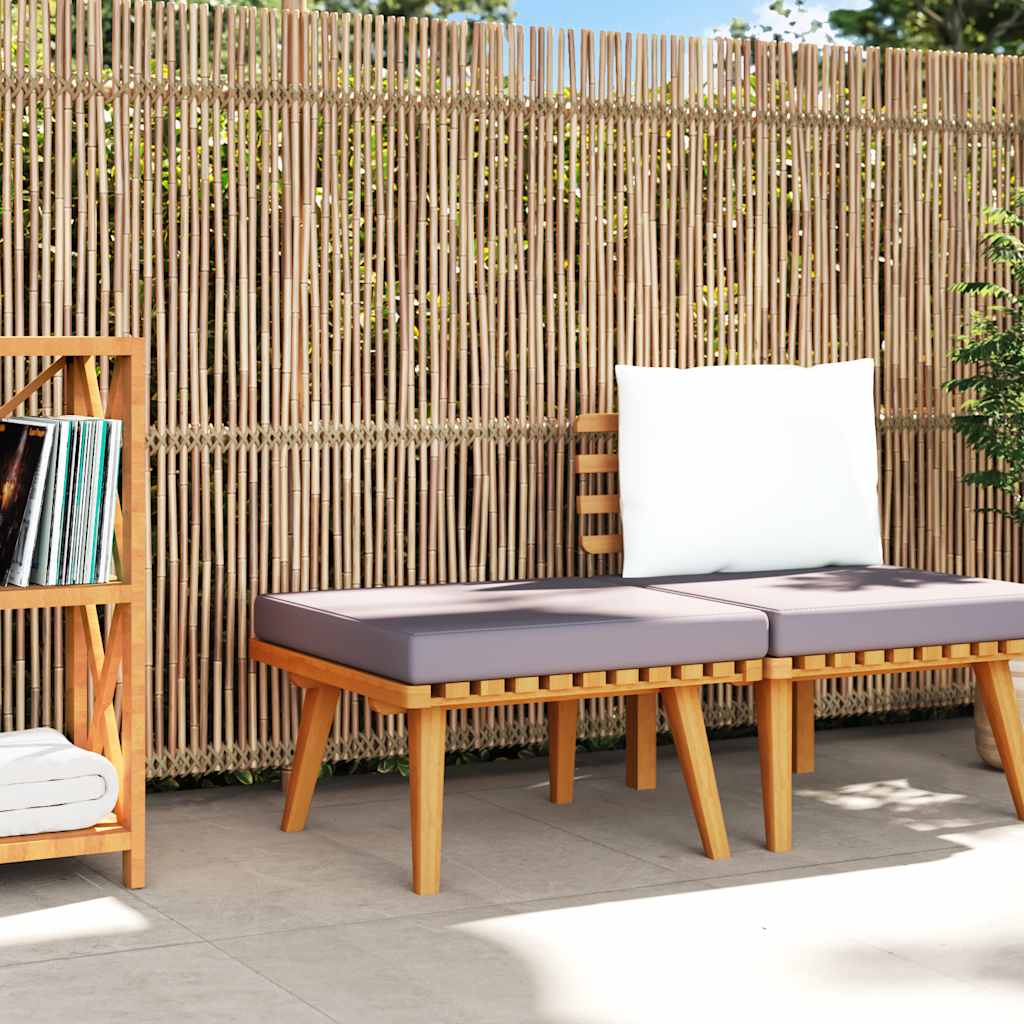 3-Tlg. Garten-Lounge-Set Mit Kissen Massivholz Akazie