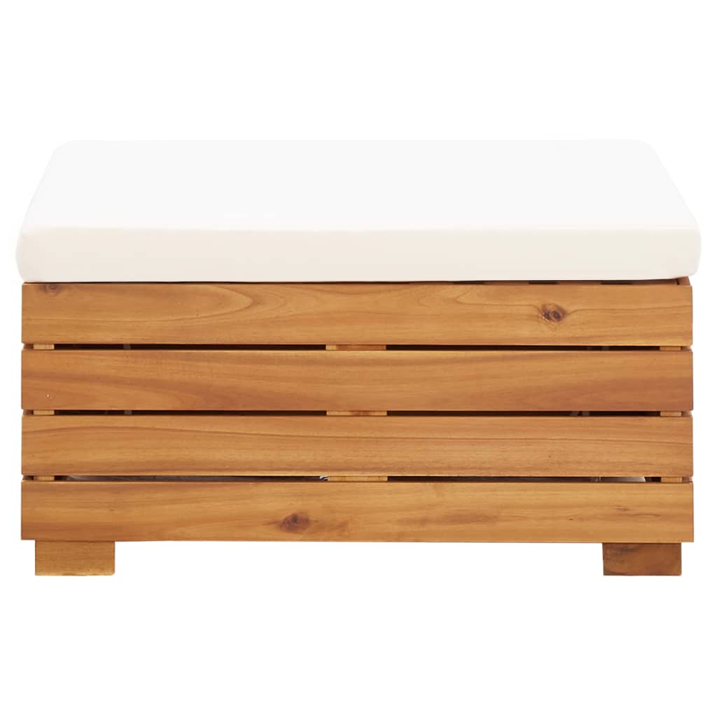 2-Tlg. Garten-Lounge-Set Mit Kissen Massivholz Akazie
