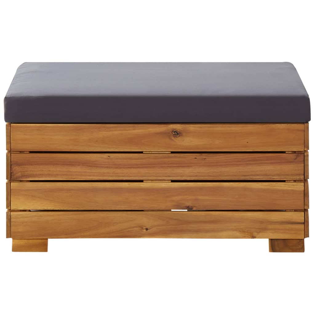 2-Tlg. Garten-Lounge-Set Mit Kissen Massivholz Akazie